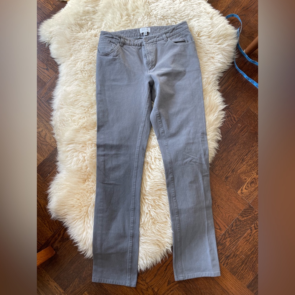 Jigsaw stretchy gray slim straight pants chino twill British